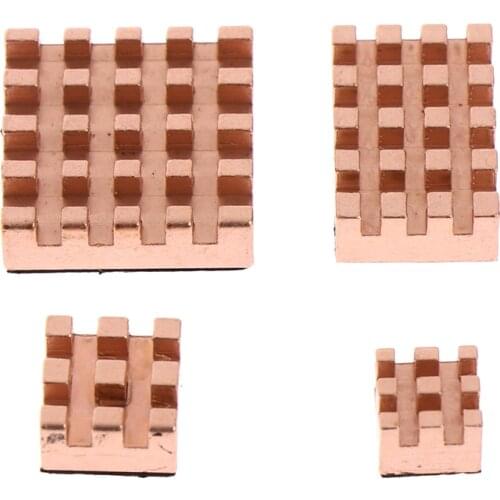 4PCS Metal Copper Heatsinks Passive Cooling Pad Radiator Heatsinks For Raspberry Pi 4 Model B Heatsink Kits Cooler Heat Sink New