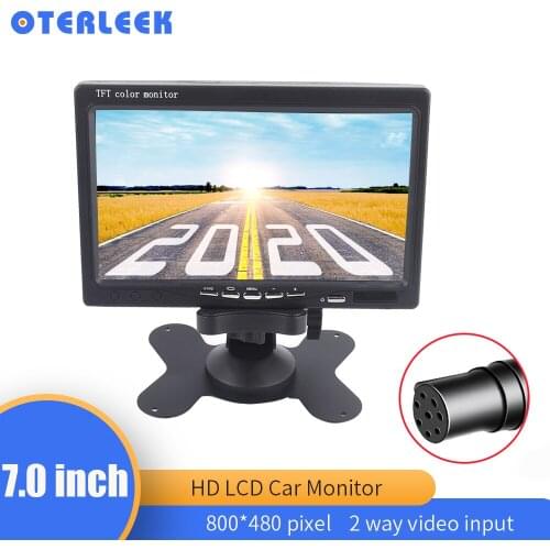 7 INCH LCD Car Monitor With High Definition Image 800*480 Two Way input