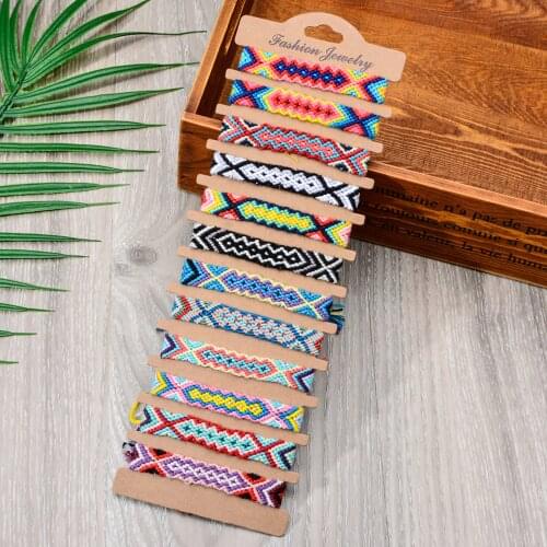 Bohemian Handmade Woven Rope Chain Bracelet Ethnic Adjustable Tassel Charms Bracelets Anklet for Women Girl Cuff Jewelry