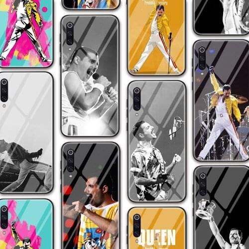 Ciciber Funda Glass Case for Xiaomi Mi Note 11 10S 10T 10 9 10i Poco F3 X3 M3 C3 F2 M2 X2 NFC Pro Ultra Lite SE Freddie Mercury