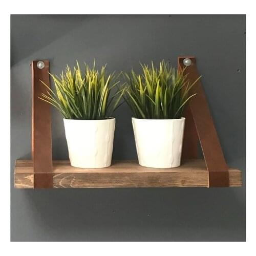 Wooden Shelf Walnut Brown Rack Made of Palm Tree Naturel And Hand Made Home Wall Decoration Living Room Hall Perfect Gift