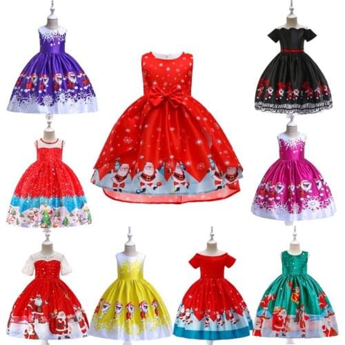 Kids Dress for Girls Summer Dresses for Party and Wedding Christmas Clothing Princess Flower Tutu Dress Children Prom Ball Gown