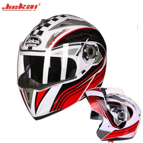 JIEKAI Double lens electric Motorcycle Helmet Open Face Motorbike motocross Kick scooter gear helmet Bullet hole M L XL 2XL