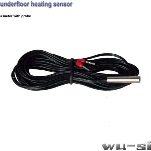 3m cable floor heating sensor with waterproof probe, 2 types available