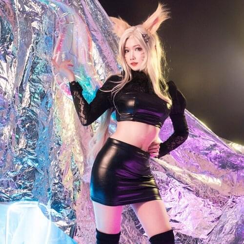 CosplayLove Game LOL 2020 KDA K/DA THE BADDEST Ahri Cosplay Costume Dress For Female Girl Halloween Christmas