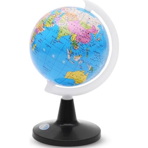 Small Globe of the world with stand Geography Map Educational Toy for Kids Globe with Labels of Continents, Countries, Capitals