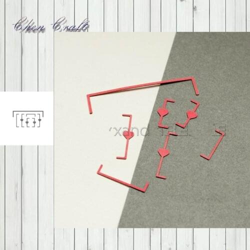 Cute brackets with hearts metal cutting dies Scrapbook paper craft knife mould blade punch stencils die 2019 NEW