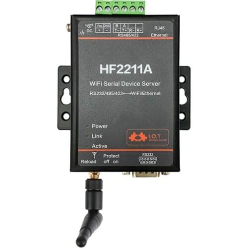 IOT control Industrial automation Modbus Serial RS232/RS485/RS422 to WiFi/Ethernet server Converter HF2211 module