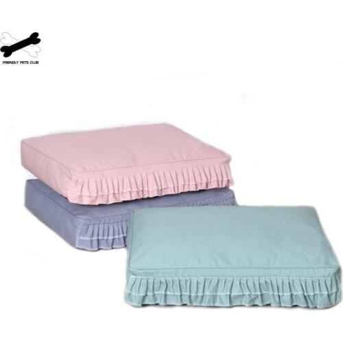 Washable Zipper Pet Bed Non-slip Ruffle Mat For Cats All Season Kennel For Small Medium Dogs Thicken Warm Winter Pad