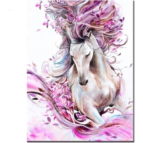 Pink Purple Horse Diamond Painting Kit - DIY