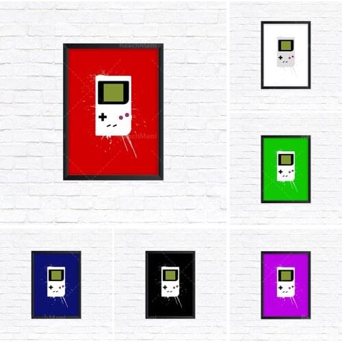 Affiche d'art de mur d'impression d'art de console de jeu de Gameboy [choisissez votre couleur! ]