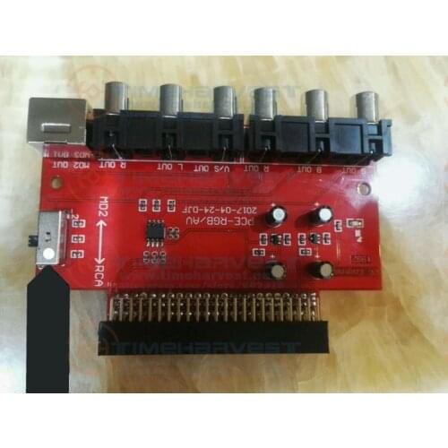 NEC PCE PC engine video convert to AV RGBS or MD2 Video Converter PCE video stand outputs AV video and RGBS signal directly