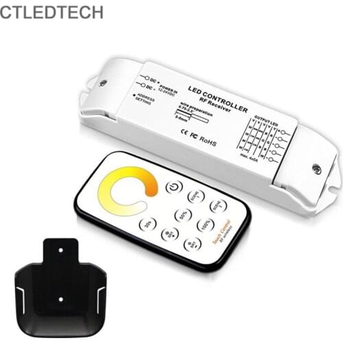 New T2+R4 CCT White+Warm 2Color Remote Control Wireless Dimming Controller LED RF CCT Controller for 12V24V LED Double Light