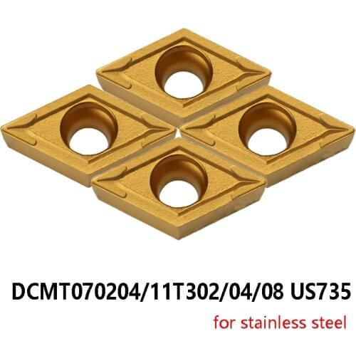DCMT 070204 11T302 11T308 11T304 DCMT070204 DCMT11T302 DCMT11T304 DCMT11T308 US735 for Stainless Steel Turning Tool