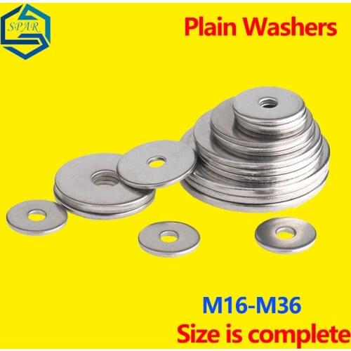 Plain Washers M16-M36 304 Stainless Steel Gasket Metal Screw-flat Washer GB97 Extra Thick
