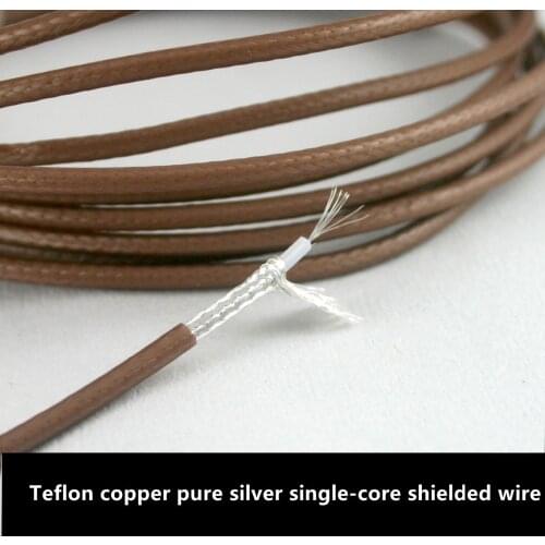 Silver plated copper pure silver single-core shielded wire 2.5MM diameter Coaxial Audio Line