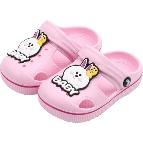 2021 summer new childrens hole shoes boys cartoon non-slip soft bottom beach shoes girls baby sandals