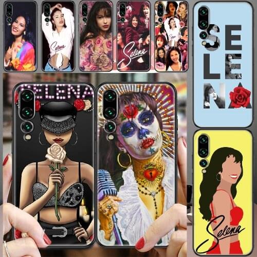 Selena quintanilla Phone case For Huawei P Mate P10 P20 P30 P40 10 20 Smart Z Pro Lite 2019 black pretty shell painting hoesjes
