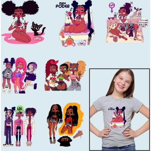 Princess friends cat Thermal transfer printing Heat Transfer for Clothing Printed On T-Shirt Clothing Printing Heat-sensitive