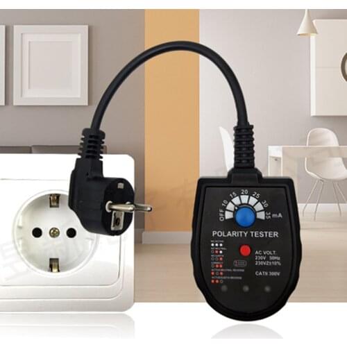 EU Plug Voltage Test Socket Detector Leakage Detector Polarity Phase Check Plug And Socket Tester Neutral Circuit Polarity Phase