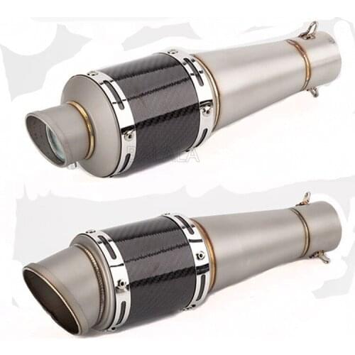 Universal 51mm Motorcycle Exhaust Muffler Carbon Fiber Pipe With DB killer Escape Motobike For CRF 230 ER6N FZ6 AK138