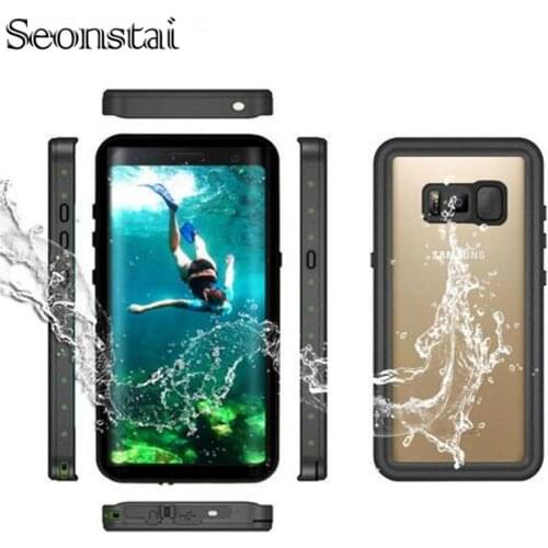 For Samsung Galaxy S8 Waterproof Case Snowproof Cover 360 Full Protection For Samsung S8plus Summer Swimming Shockproof Cases