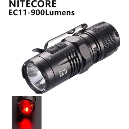 100% Original NITECORE EC11 Flashlight 900Lumens CREE XM-L2(U2) LED Range 190M Hard Light Flashlight For Camping