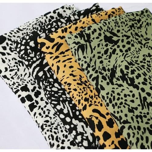 100cm*150cm Soft Fashions Dress Material Fabric 95% Polyeter 5% Spandex Leopard Pattern