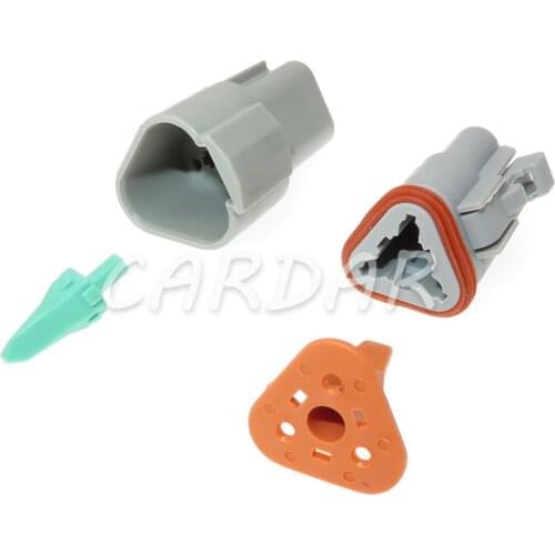 1 Set 3 Pin DT06-3S DT04-3P DT Auto Deutsch Connector Automotive Plug With Terminals For Excavator Truck Cars