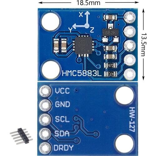 1 Piece GY-273 GY273 QMC5883L Module Triple Axis Compass Magnetometer Sensor 3V-5V I42
