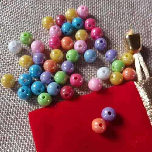 100pcs Plastic Acrylic Beads Smooth Round Loose Spacer Beads For Jewelry Making Bracelet Jewelry Findings DIY Accessories