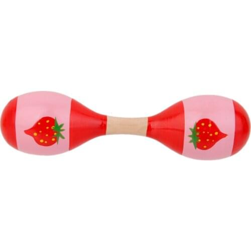 1x Wooden Maraca Wood Rattles Kids Baby Music Party Favor Shaker Toys 22.5cm