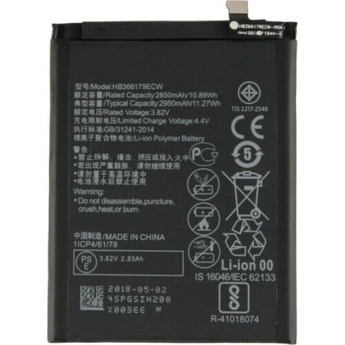 5pcs /lot 2950mAh HB366179ECW Battery For HUAWEI Nova 2 Nova2 CAZ-AL10 PIC-AL00 CAZ-TL00 PIC-TL00 PIC-L29 PIC-LX9 PIC-L09