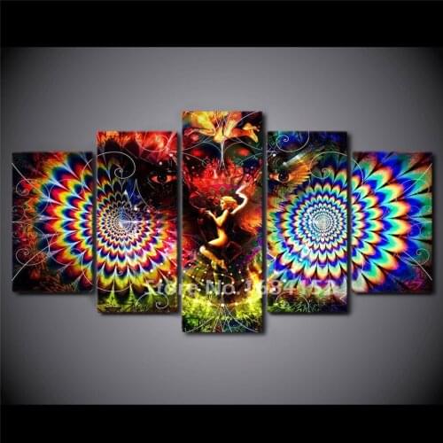 5PCS DIY Diamond Painting Mandala Cross Stitch Abstract woman Needleworks Full Rhinestone Mosaic 5D Diamond Embroidery sale A366