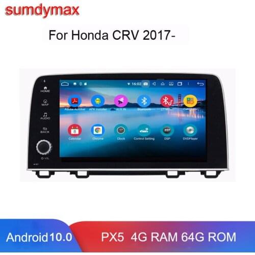 9" 8core PX5 car dvd player for Honda CRV 2017 android 10 car multimedia head unit dsp carplay gps navigation
