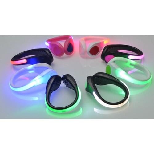 Safety LED Luminous Shoes Clip Outdoor Bicycle LED Luminous Night Running Shoe Clips Cycling Sports Warning Lights For Safety
