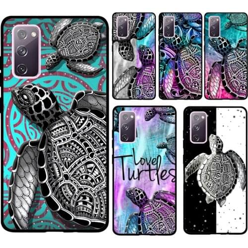 Sea turtle shell ocean pattern art Soft Case For Samsung Galaxy S21 Ultra S20 FE Note 20 Note 10 Plus S8 S9 S10 Phone Cover