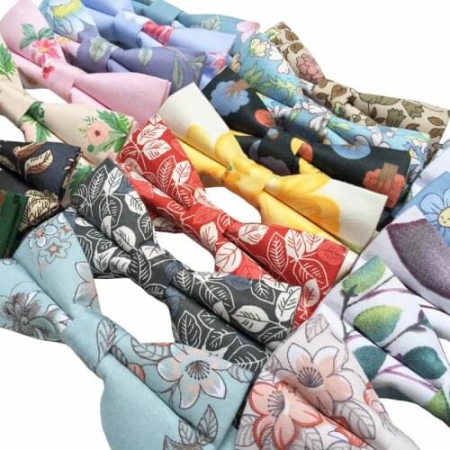 Self Tie Bow Ties 100% Cotton Vintage Floral Mens Bow Tie Wedding Parties Bowtie Noeud Papillon Homme Mariage Shirt Accessories