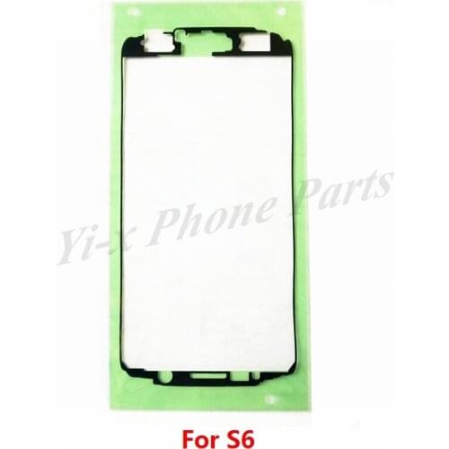 For samsung S6 six Sticker Adhesive Glue Tape Front Housing LCD Touch Screen Frame for Samsung Galaxy S6 with Tracking Number