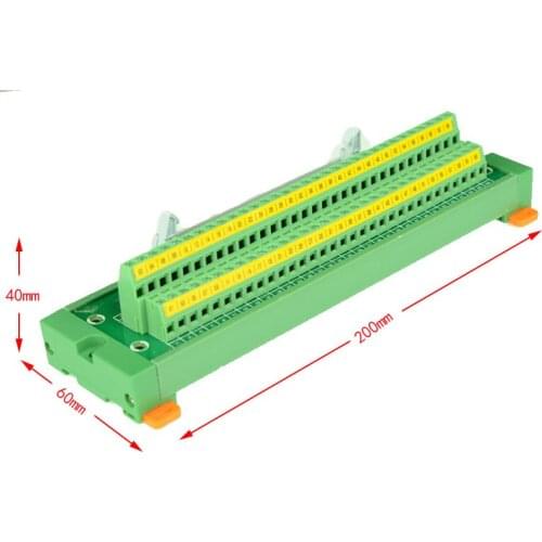 IDC64 male to terminal block breakout board IDC64 connector PLC relay adapter DIN Rail Mounting IDC64 Mini Breakout Board