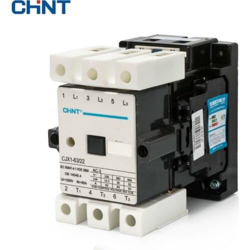 CHINT Communication AC Contactor CJX1-63/22 3TF47 63A AC Contactor Voltage 380v 220v 110v 36v 24v