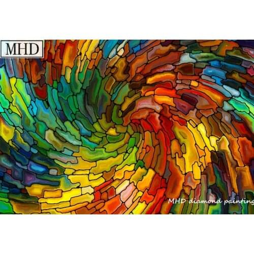 MHD new arrival diy 5d diamond painting color abstract mosaic icon full round / square 3d diamond embroidery art deco kit