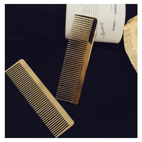 New Pocket Hairbrush Metal Fine Toothed Alloy Comb Golden Men Women Hairdressing Combs