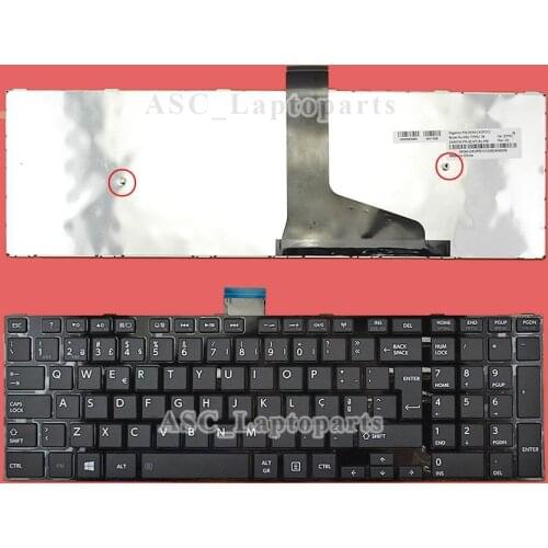 New PO Portuguese Teclado Keyboard For Toshiba Satellite c50 c50-a c50d-a C50dt-A C55d C55-A Laptop, Black Frame Black