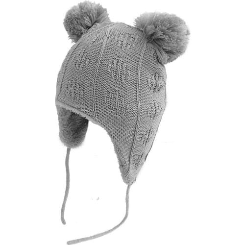2020 Autumn Winter Cotton Baby Pom Pom Hat Knitted Baby Girls Boys Hats for Kids Beanie Newborn Photography Props
