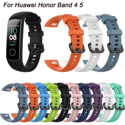 For Huawei Honor Band 4 5 Smart Watch Bracelet Band Silicone Wrist Strap Sport Watchband For Huawei Honor Glory 5 Accessories