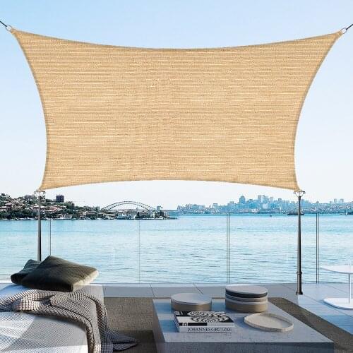 Rectangle Shade Sail Garden Terrace Canopy Swimming Sun Shade Camping Hiking Yard Sail Awning Outdoor Camp Shade Sail Awning