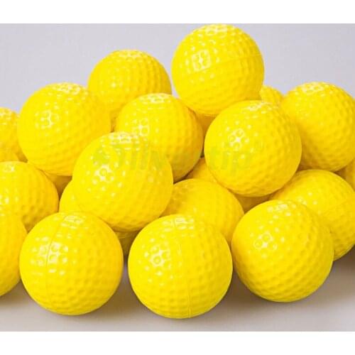 Balls Training Aid Plastic Golf Ball Outdoor Sports Yellow Golf Balls Golf Practice Training High Quality 10Pcs