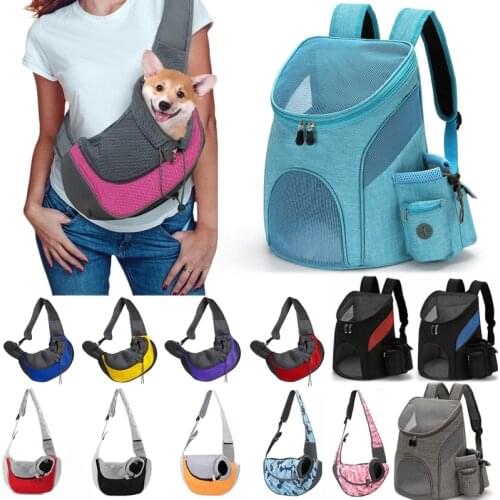 Outdoor Pet Travel Double Backpack Foldable Cat and Dog Pet Box Pet Supplies Travel Fashion Pet Carrying Front Bag Sling Handbag