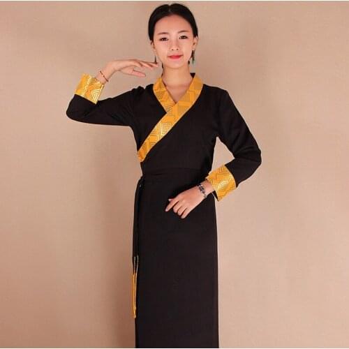 Tibetan Dress Daily Wear Dress Chinese Ethnic Style Traditional Clothing Tibetan Costume Robe Oriental Femme Tibet Clothes 31239